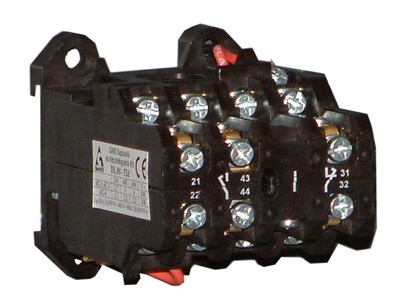 DL00-52d/380-400V Hárompólusú mágneskapcsoló, 2  beépített záró és 2 nyitó (egyik késleltetett) segédérintkezővel