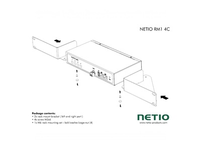 NETIO, RM1 4C 19" rack mount kit PowerPDU 4C & 4PS eszközökhöz
