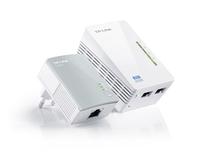 TP-Link, TL-WPA4220KIT 500Mbps Ethernet powerline Adapter KIT+ 300Mbps Wifi, AC Pass Through
