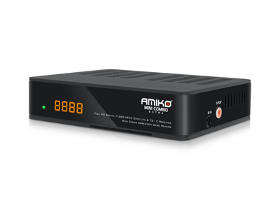 Amiko, Mini Combo Extra, H.265, Full HD digitális műholdas és földi T2 kábel vevő