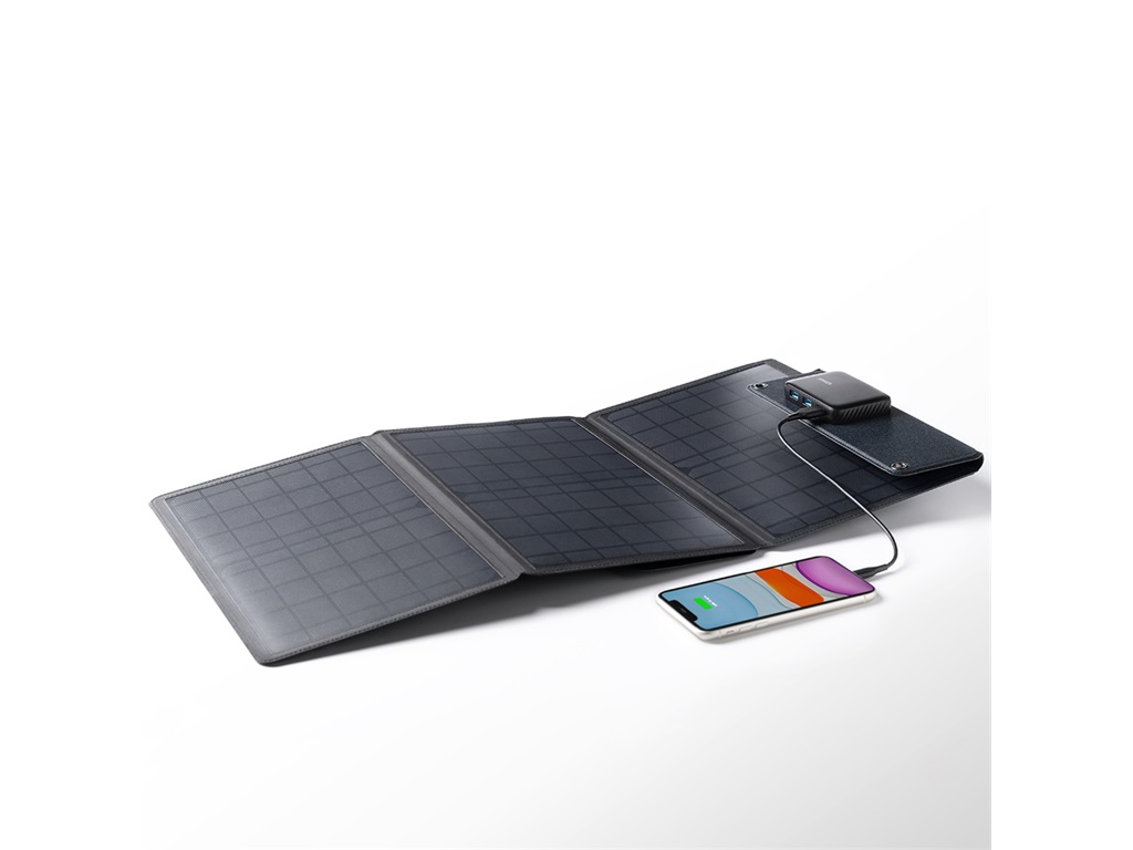Anker, 24W 3-Port USB Monocrystal Solar Charger