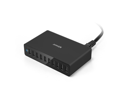 Anker, 60W 10-Port Desktop Charger Black EU