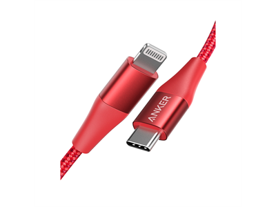 Anker, PowerLine+ II USB-C to LTG 3ft Red