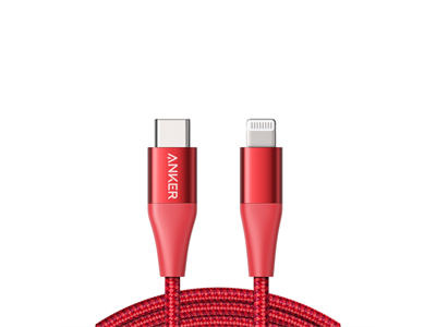 Anker, PowerLine+ II USB-C to LTG 6ft Red