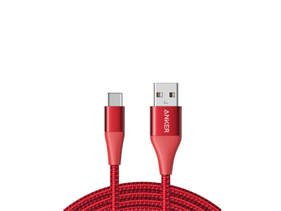 Anker, PowerLine + II USB A to USB C 6ft Red
