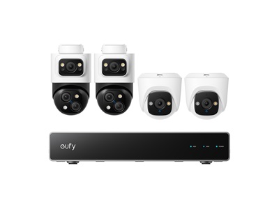 Anker, eufy PoE NVR Security System 2xS4 Bullet-PTZ + 2x Turret Cam