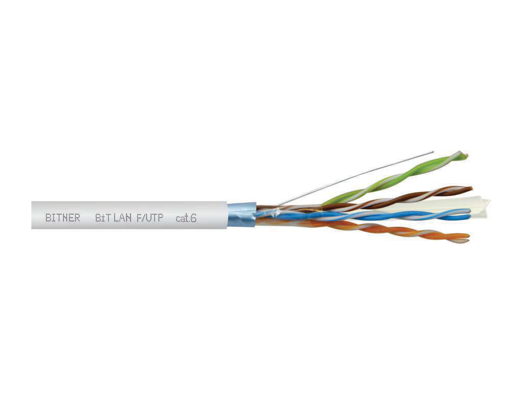 Bitner F/UTP cat.6 falikábel, PVC (500m/dob)