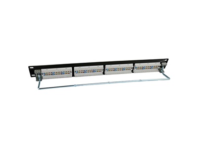 CCS 1U 19" Cat6 UTP patch panel, betűzős, 24port, PoE++