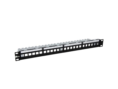 CCS 1U 19" FTP patch panel moduláris, 24port (4x8), üres