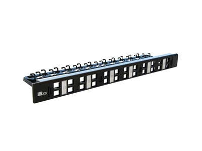 CCS 1U 19" FTP patch panel moduláris, 24port, két soros, üres