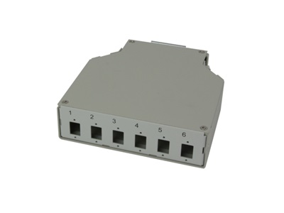 CCS DIN optikai doboz 6 port LC DX / SC SX, üres