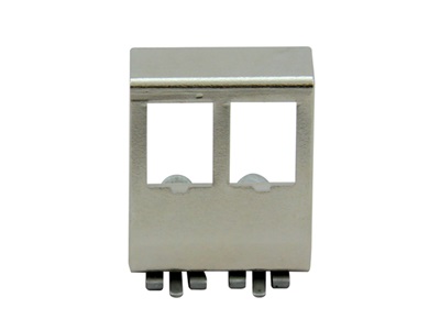 CCS DIN sín adapter 2 x keystone modulhoz, fém