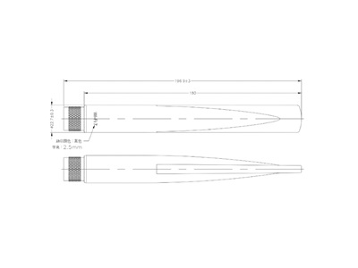 Cambium Networks, Tri-Band 2.4 GHz/5 GHz/6 GHz, 5 dBi, omni-directional 1x1 antenna with N-male connector for XE3-4TN