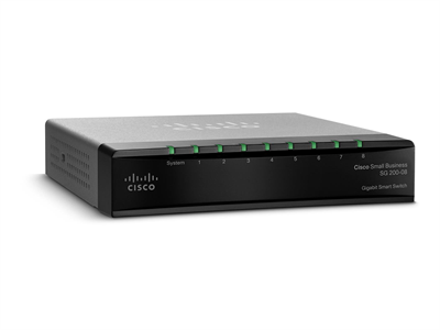 Cisco, SLM2008T SG200-08 8-port Gigabit Smart Switch