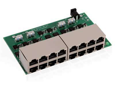 CyberTeam, Netprotector, Ethernet Surge Protector 8p PoE panel (Fast Ethernet)