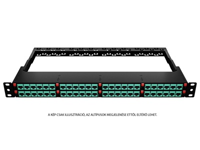 FibrainDATA HD 19" 1U patch panel 24x RJ-45 cat.5e STP modullal