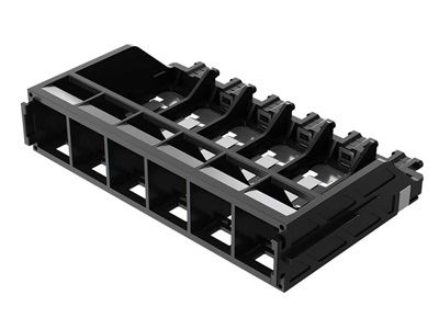 FibrainDATA HD tartó modul 6x RJ-45 betétnek, árnyékolatlan (üres)