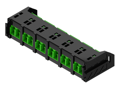 Fibrain HD FO adaptertartó modul, SM, 6x LC/APC DX adapterrel