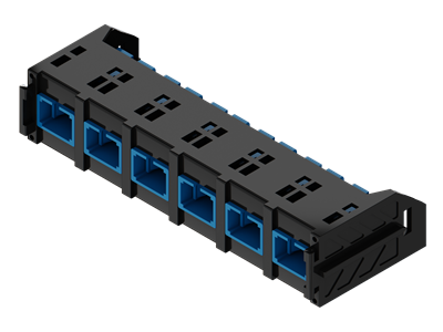 Fibrain HD FO adaptertartó modul, SM, 6x SC/PC DX adapterrel