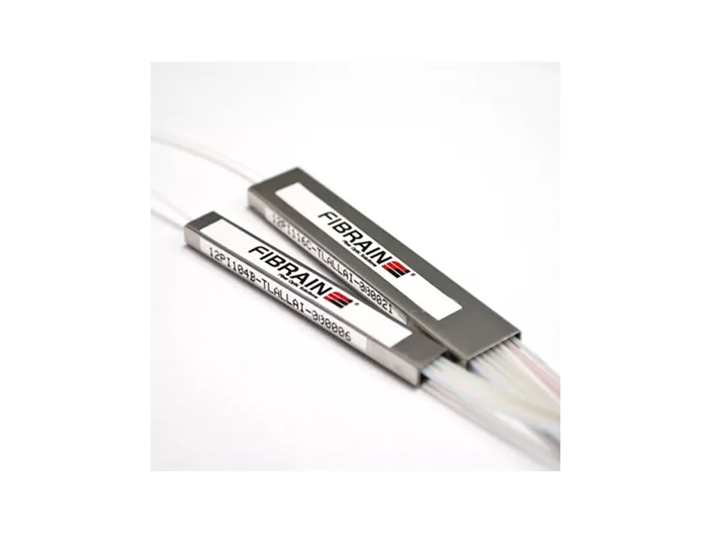 Fibrain PLC Splitter 1/4, AluBox, fanout: 900um G.657A2 1m, XX - 4x SC/APC