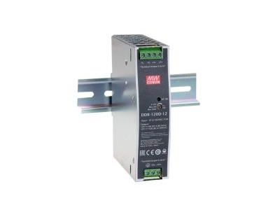 Mean Well DDR-120A-48, DIN sínre pattintható egy kimenetes DC-DC konverter Vin: 9-18 VDC, Vout: 48VDC, P: 120W (2,1 A)