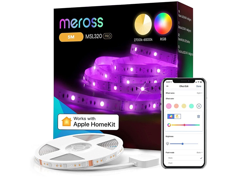 Meross, Smart WiFi LED Strip wtih RGBWW (5 meter)