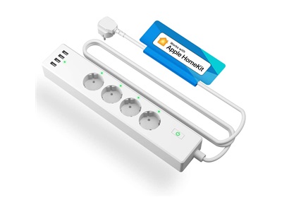 Meross, Smart WiFi Power Strip 4 AC + 4 USB ports