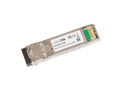 MikroTik, 10G SFP+, 1310nm Dual LC connector, 10km, SM, DDM (S+31DLC10D)