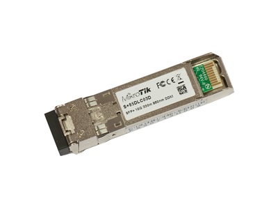 MikroTik, 10G, 850nm Dual LC connector, 300m, MM, DDM (S+85DLC03D)