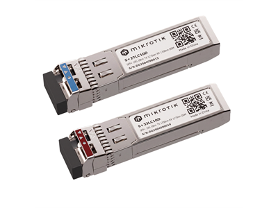 MikroTik, 10G SM, 10km, T1270nm/R1330nm, LC, DDM, BiDi (S+2733LC10D) Csak a párjával rendelhető!