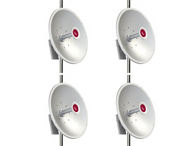 MikroTik, 30dBi - 5GHz Duplex parabola antenna precíziós felfogatással (mANT30 PA) 4 pack