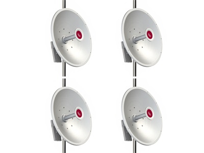 MikroTik, 30dBi - 5GHz Duplex parabola antenna precíziós felfogatással (mANT30 PA) 4 pack, NÉGYESÉVEL RENDELHETŐ (Ár / d