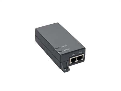 Procet, PoE injector, 24W, 100-240Vac / 24V/1A, 1xLAN, 1xPoE, 1xAC port