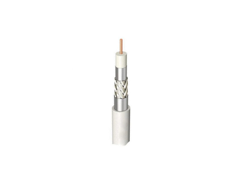 RG-6 Kábel koax 3x árny. CCS melegpont, beltéri, PVC, fehér, 305m