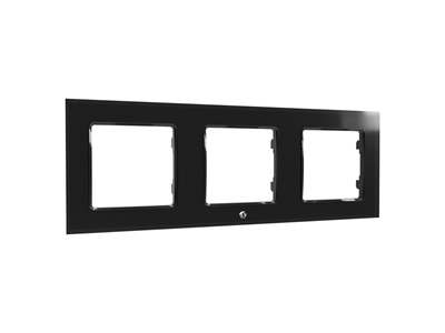 Shelly, Wall Switch Frame x3 Black