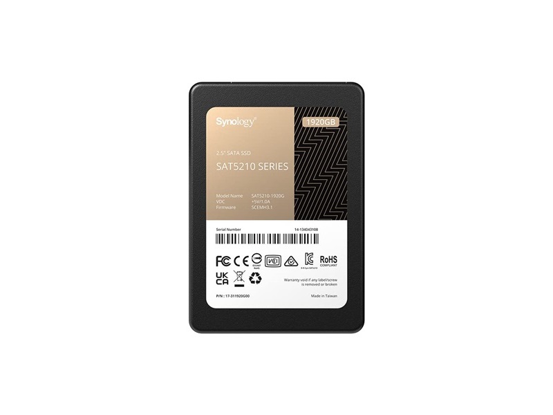 Synology, 2,5" SSD Enterprise series 1920GB - SAT5210-1920G