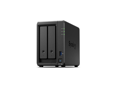 Synology, NAS 2 fiókos AMD Ryzen R1600 2x2,6GHz, 2GB DDR4 RAM, 2x1000Mbit, 1xUSB3.2Gen1 - DS723+