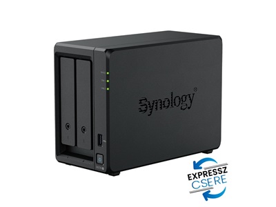 Synology, NAS 2 fiókos AMD Ryzen R1600 2x2,6GHz, 4GB DDR4 ECC RAM, 1x1Gbps, 1x2,5Gbps 1xUSB3.2Gen1 - DS725+