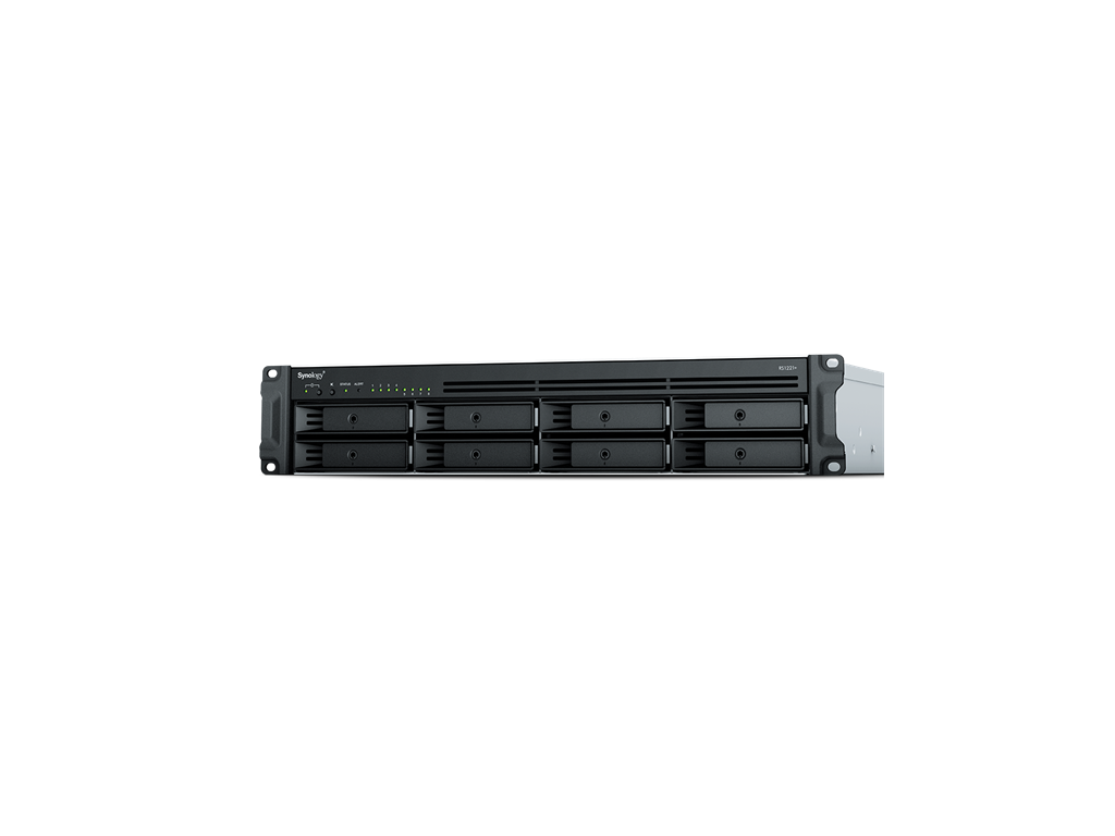 Synology, NAS 8 Fiókos RS1221+ AMD Ryzen V1500B 4x2,2GHz, 4GB DDR4 , 4x1GbE, 3x3.2USB