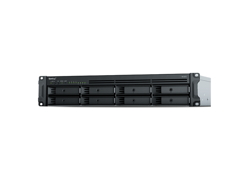 Synology, NAS 8 Fiókos RS1221+ AMD Ryzen V1500B 4x2,2GHz, 4GB DDR4 , 4x1GbE, 3x3.2USB