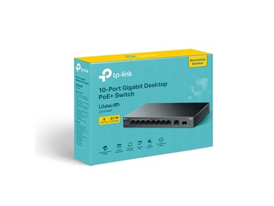 TP-Link, 10-Port Gigabit Desktop Switch with 8-Port PoE+