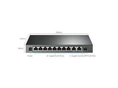 TP-Link, 10-Port Gigabit Easy Smart Switch with 8-Port PoE+