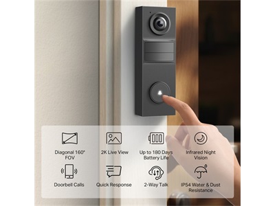 TP-Link, 2K Battery Video Doorbell Mini