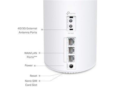 TP-Link, 4G+ AX1500 Whole Home Mesh WiFi 6 Gateway, 1-pack