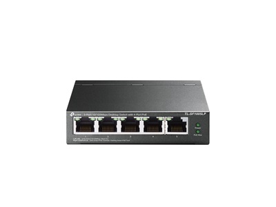 TP-Link, 5-Port 10/100Mbps Desktop Switch with 4-Port PoE