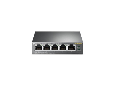 TP-Link, 5-Port 10/100Mbps Desktop Switch with 4-Port PoE+