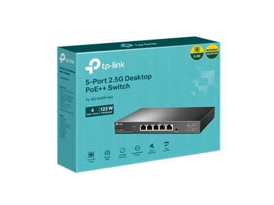 TP-Link, 5-Port 2.5G Desktop Switch with 4-Port PoE++