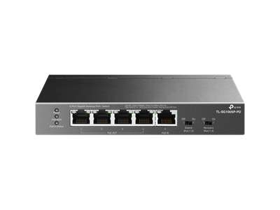 TP-Link, 5-Port Gigabit Desktop PoE+ Switch with 1-Port PoE++ In and 4-Port PoE+Out