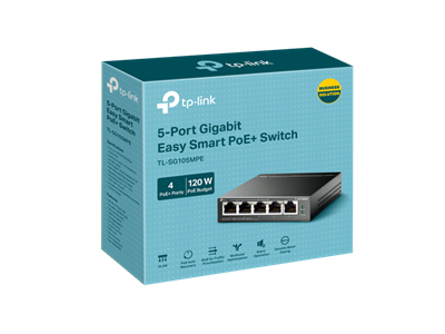 TP-Link, 5-Port Gigabit Easy Smart Switch with 4-Port PoE+