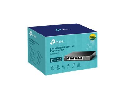 TP-Link, 6-Port Gigabit Desktop Switch with 3-Port PoE+ and 1-Port PoE++